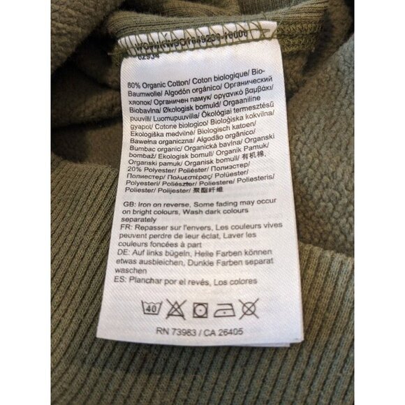 Helly Hansen Mens Med FDF Pullover Hoodie Organic Cotton Green Kangaroo Pocket - Picture 6 of 7